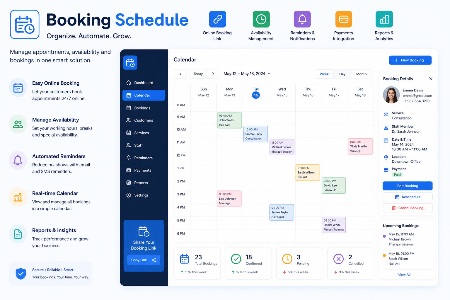 Booking Schedule — Uphill Tech